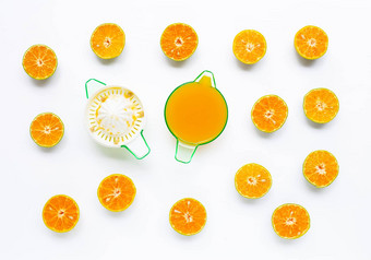 柑橘类橙色榨汁机橙子水果白色