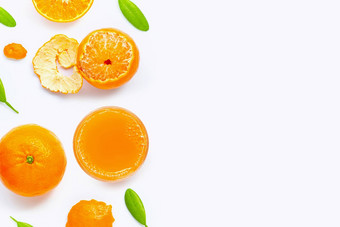 高维生素新鲜的橙色汁水果孤立的一<strong>点点</strong>