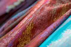 丝绸织物泰国亚洲风格