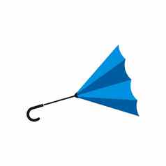 蓝色的假的伞图标向量插图设计向量每股收益