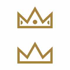 简单的皇冠行标志模板插图设计向量每股收益