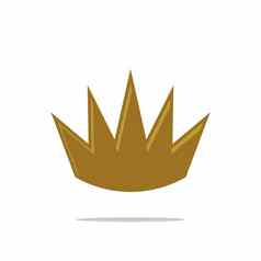 黄金皇冠向量标志模板插图设计插图设计向量每股收益