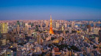 东京塔建筑城市东京日本