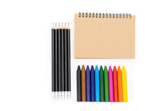 彩色的铅笔<strong>底图</strong>片黑色的笔