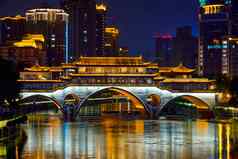 安顺桥晚上成都中国