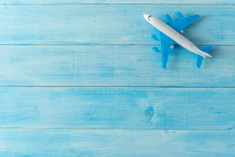 空气飞机微型数字光蓝色的木<strong>板材</strong>背景