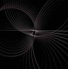 照亮弯曲的行发光的粒子线框未来主义的插图技术数字涡漩涡背景摘要呼吸描记器元素分形图形