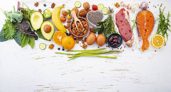 生酮低碳水化合物饮食概念成分健康的食物