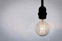 古董光灯泡复制空间有创意的概念