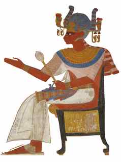 古老的埃及法老象形文字减少孤立的