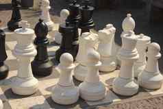 国际象棋游戏棋盘棋子街业务概念