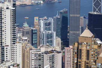 在香港香港中国约令人惊异的视图在香港香港城市维多利亚峰
