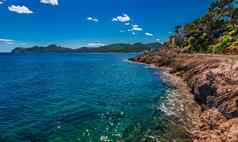 岛风景马略卡岛美丽的海边爱定ratjada