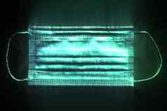 医疗面具病毒保护色彩斑斓的发光的光环