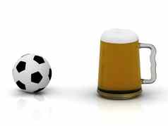小足球球大杯子啤酒