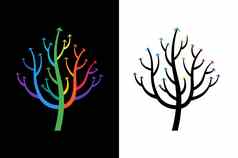 摘要日益增长的箭头树象征着发展增长概念上的向量插图