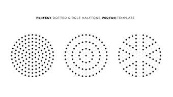 向量几何完美的虚线半色调圆向量设计元素覆盖纹理品牌元素