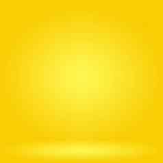 摘要固体闪亮的黄色的梯度工作室墙房间背景