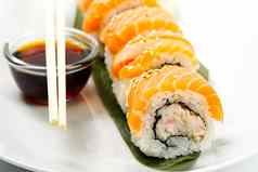 寿司我是酱汁白色碗木筷子白色表格日本食物日本海鲜寿司集寿司酒吧菜单