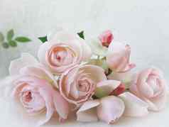 粉红色的玫瑰孤立的白色背景完美的背景问候卡片邀请婚礼生日情人节一天母亲的一天