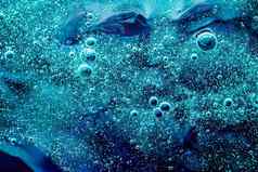 摘要海蓝宝石液体背景油漆飞溅漩涡模式水滴美过来这里化妆品纹理当代魔法艺术科学奢侈品平铺设计