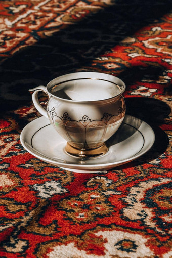 成形杯茶土耳其点缀地毯真实的土耳其咖啡土耳其餐厅咖啡馆