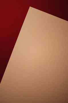 空白纸米色黑暗红色的背景办公室文具平铺奢侈品品牌平躺品牌身份设计模型