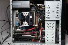 系统单位电脑拆卸封面很多电脑部分电脑内部