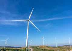 风涡轮机风权力发电机替代能源减少全球气候变暖减少不足能源问题