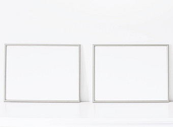 银框架白色家具奢侈品首页装饰设计模型海报打印可打印的艺术在线商店展示
