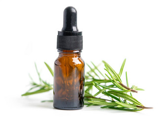 迷迭香芳香至关重要的石油新鲜的群草芳香疗法Herbal瓶
