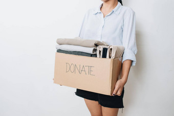 衣服盒子概念捐赠重用回收