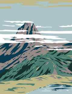 庇里牛斯山国家公园公园国家的庇里牛斯山图片Midi说hautes-pyrenees法国艺术德科水渍险海报艺术