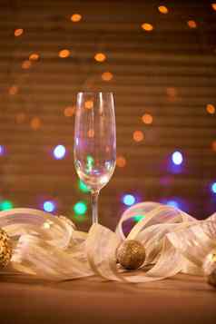玻璃香槟金圣诞节球