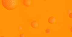 摘要橙色背景动态球体橙色黄色的气球