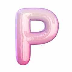 粉红色的乳胶光滑的字体。信