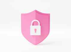 保护挂锁摘要盾安全锁数据象征图标