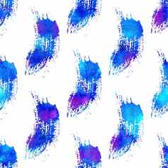 水彩刷条纹无缝的模式手画画眉山庄几何设计蓝色的颜色现代中风咕噜拼贴画背景