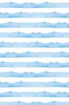 摘要蓝色的条纹水彩背景海洋无缝的模式织物纺织纸简单的海手画条纹
