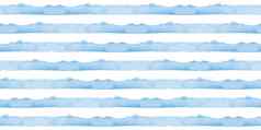 摘要蓝色的条纹水彩背景海洋无缝的模式织物纺织纸简单的海手画条纹