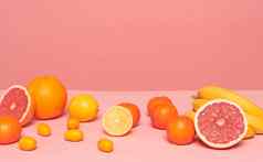 分类柑橘类粉红色的表格高质量照片