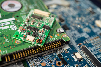 电子垃圾电子电脑电路Cpu芯片主板核心处理器电子产品设备概念数据硬件技术员技术