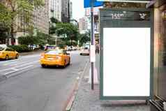 模拟广告牌公共汽车停止高质量照片