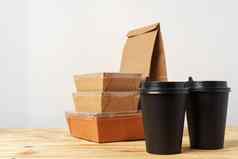 纸袋食物咖啡杯容器