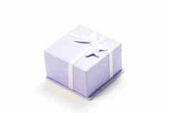 蓝色的开放礼物盒子孤立的白色背景