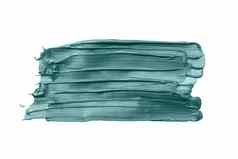 大矩形蓝色的潮绿色绿松石刷中风涂片孤立的白色背景