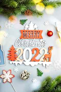 快乐圣诞节快乐假期问候卡框架横幅一年诺埃尔