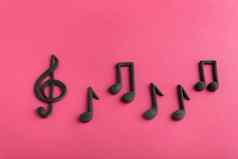 三冠王谱号音乐笔记粉红色的背景音乐象征关键小提琴关键音乐的符号