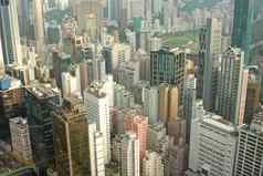 区在香港香港视图摩天大楼