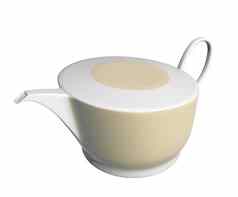 白色米色陶瓷茶能插图